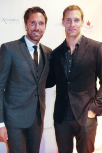 Henrik Lundqvist with teammate Dan Girardi (Manley Photography)