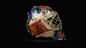 The mask designed by Henrik Lundqvist and the FDNY.