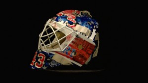 The mask designed by Henrik Lundqvist and the FDNY.