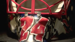 The mask designed by Henrik Lundqvist and Jeff Gordon.