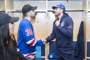 HLF co-founders Henrik & Therese reunited with the Rader Family post Saturday’s NYR game. Henrik & Therese first met with the family on Christmas morning at NewYork-Presbyterian Children’s Hospital in 2015. [Photo credit: Rebecca Taylor/MSG Photos]