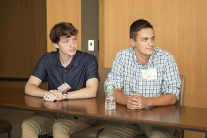 September 17, 2017: The graduating class of the 2016/2017 Henrik Lundqvist Foundation young ambassadors meet Henrik Lundqvist and talk about the various service projects they completed during the year.