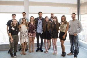 September 17, 2017: The graduating class of the 2016/2017 Henrik Lundqvist Foundation young ambassadors meet Henrik Lundqvist and talk about the various service projects they completed during the year.