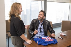 September 17, 2017: The graduating class of the 2016/2017 Henrik Lundqvist Foundation young ambassadors meet Henrik Lundqvist and talk about the various service projects they completed during the year.