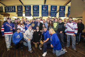 November 12, 2018: Families from the Wounded Warrior Project cheered on NYR from Henrik’s Crease on Veterans Day.