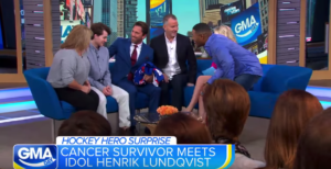 Henrik surprised Connor on Good Morning America with a special game experience from HLF, GMA and the New York Rangers!