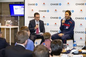 On January 16th 2019 HLF hosted a 2nd ice-skating event with CHASE at the Madison Square Garden. Guests were invited for dinner, a Q&A hosted by Bill Pidto and ice-skating at the world’s most famous arena together with Henrik Lundqvist. NYR’s Mika Zibanejad brought the event to another level with his DJ skills.

 