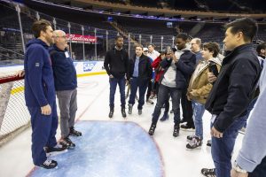 On January 16th 2019 HLF hosted a 2nd ice-skating event with CHASE at the Madison Square Garden. Guests were invited for dinner, a Q&A hosted by Bill Pidto and ice-skating at the world’s most famous arena together with Henrik Lundqvist. NYR’s Mika Zibanejad brought the event to another level with his DJ skills.

 