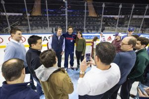 On January 16th 2019 HLF hosted a 2nd ice-skating event with CHASE at the Madison Square Garden. Guests were invited for dinner, a Q&A hosted by Bill Pidto and ice-skating at the world’s most famous arena together with Henrik Lundqvist. NYR’s Mika Zibanejad brought the event to another level with his DJ skills.

 