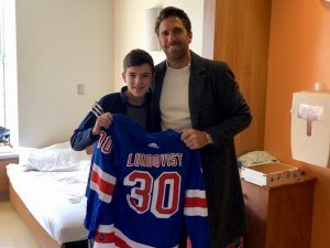 Henrik and Therese made their 4th annual Christmas morning visit to NewYork-Presbyterian Hospital to visit with patients and staff, distributing gifts and smiles.