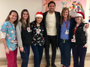 Henrik and Therese made their 4th annual Christmas morning visit to NewYork-Presbyterian Hospital to visit with patients and staff, distributing gifts and smiles.