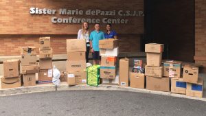 Allen Magie visits the Children’s Hospital at Saint Peter’s to drop off toys and games collected during his toy drive.