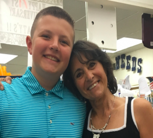 Allen Magie and his aunt, Terri Kressaty of Kressaty’s Pharmacy of Haskell, NJ.  The pharmacy served as the local community’s drop off location.