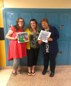 Staff members from Macopin Middle School in West Milford, NJ donate to the Toy & Game Drive to benefit the Children’s Hospital at Saint Peter’s. 