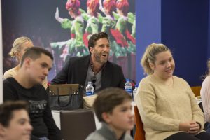 October 13, 2019: HLF Young Ambassadors present their projects to Henrik Lundqvist at Madison Square Garden.