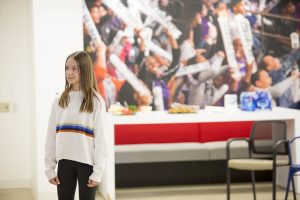 October 13, 2019: HLF Young Ambassadors present their projects to Henrik Lundqvist at Madison Square Garden.