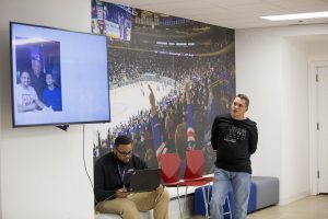 October 13, 2019: HLF Young Ambassadors present their projects to Henrik Lundqvist at Madison Square Garden.