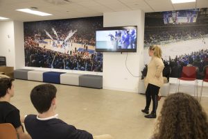 October 13, 2019: HLF Young Ambassadors present their projects to Henrik Lundqvist at Madison Square Garden.