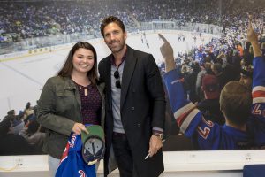 October 13, 2019: HLF Young Ambassadors present their projects to Henrik Lundqvist at Madison Square Garden.