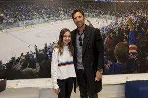 October 13, 2019: HLF Young Ambassadors present their projects to Henrik Lundqvist at Madison Square Garden.