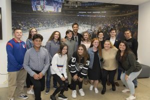 October 13, 2019: HLF Young Ambassadors present their projects to Henrik Lundqvist at Madison Square Garden.