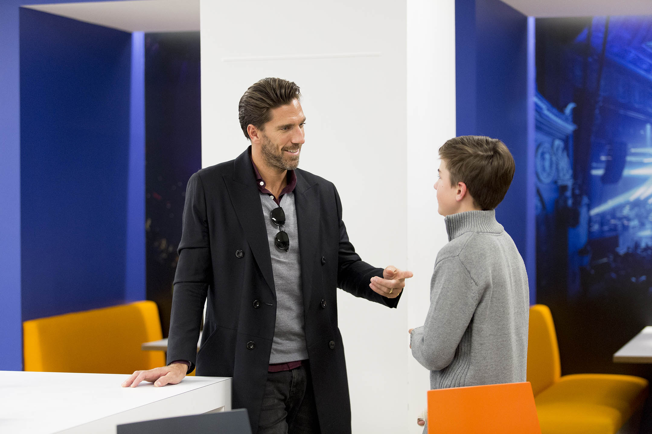 October 13, 2019: HLF Young Ambassadors present their projects to Henrik Lundqvist at Madison Square Garden.