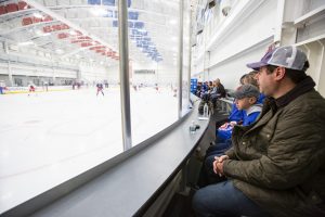 October 26, 2019: The Henrik Lundqvist Foundation, through GDF, presents a $50,000 check to Cohen Children’s Medical Center after the Rangers practice at the MSG Training Center.