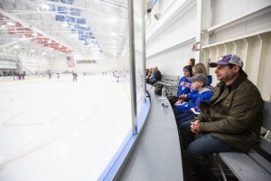 October 26, 2019: The Henrik Lundqvist Foundation, through GDF, presents a $50,000 check to Cohen Children’s Medical Center after the Rangers practice at the MSG Training Center.