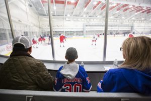 October 26, 2019: The Henrik Lundqvist Foundation, through GDF, presents a $50,000 check to Cohen Children’s Medical Center after the Rangers practice at the MSG Training Center.