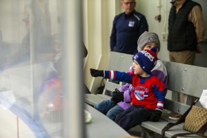 October 26, 2019: The Henrik Lundqvist Foundation, through GDF, presents a $50,000 check to Cohen Children’s Medical Center after the Rangers practice at the MSG Training Center.