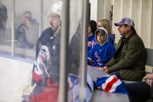 October 26, 2019: The Henrik Lundqvist Foundation, through GDF, presents a $50,000 check to Cohen Children’s Medical Center after the Rangers practice at the MSG Training Center.