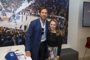 April 24, 2018: Young Ambassadors from the Henrik Lundqvist Foundation meet Henrik and Therese Lundqvist and talk about the various service projects they completed during the year.