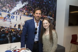 April 24, 2018: Young Ambassadors from the Henrik Lundqvist Foundation meet Henrik and Therese Lundqvist and talk about the various service projects they completed during the year.