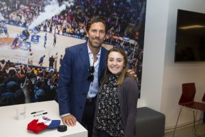 April 24, 2018: Young Ambassadors from the Henrik Lundqvist Foundation meet Henrik and Therese Lundqvist and talk about the various service projects they completed during the year.