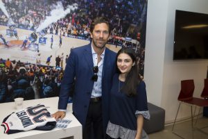 April 24, 2018: Young Ambassadors from the Henrik Lundqvist Foundation meet Henrik and Therese Lundqvist and talk about the various service projects they completed during the year.