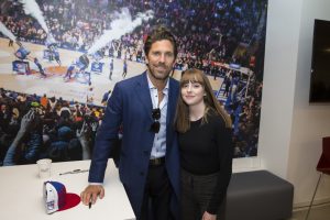 April 24, 2018: Young Ambassadors from the Henrik Lundqvist Foundation meet Henrik and Therese Lundqvist and talk about the various service projects they completed during the year.