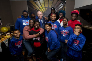 In 2022 HLF committed to sending 68 children and their families to a NYR game at MSG together with Garden of Dreams Foundation. On Saturday the 22nd of January the first group of children and their families were hosted from the organization You Gotta Believe.